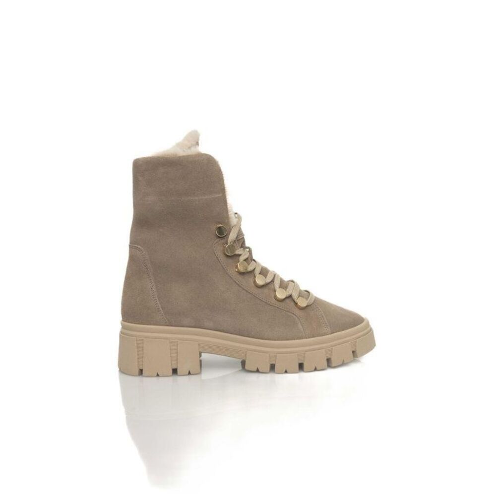 Cerruti 1881 LaceUp Lug Sole Ankle Boots Women Beige